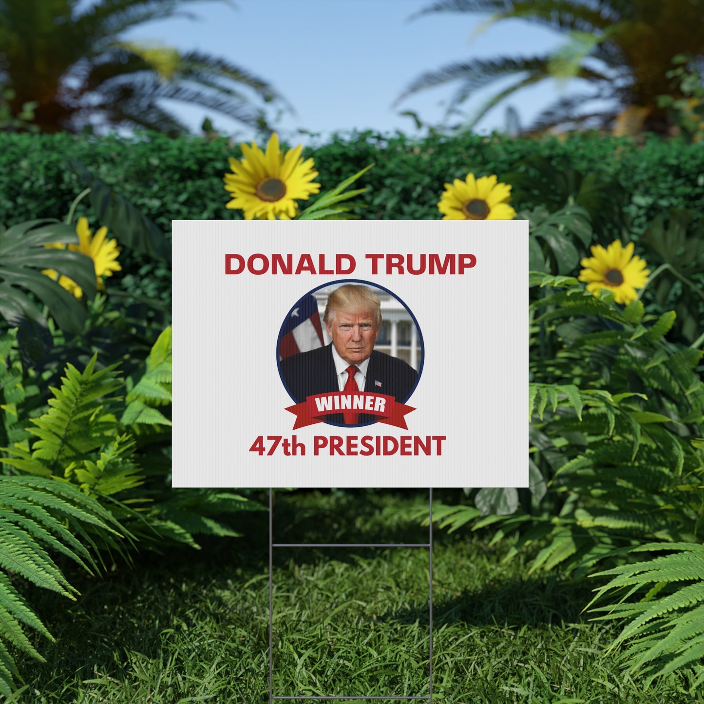 Patriotic Donald Trump Yard Sign - 47th President Winner Decoration