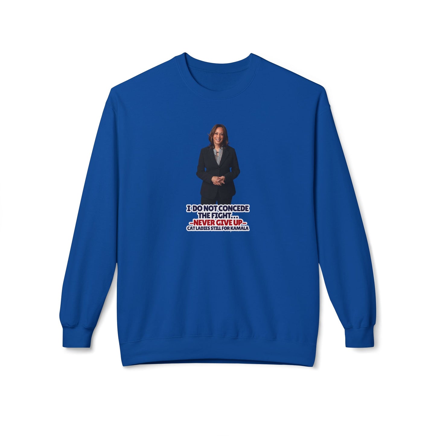 Never Give Up - Kamala Midweight Softstyle Fleece Crewneck Sweatshirt