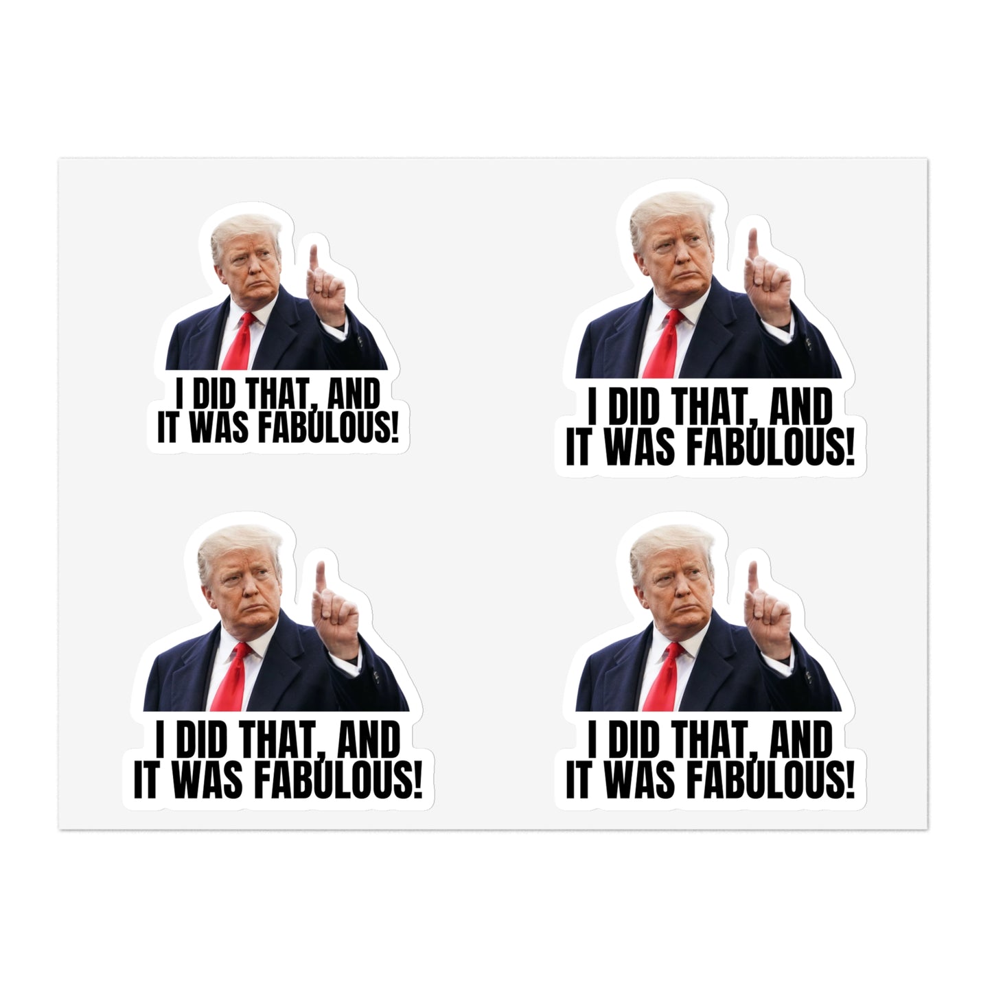 Fabulous President-Inspired Sticker Sheet Bundle - 10 Fun, Colorful Stickers with Humor