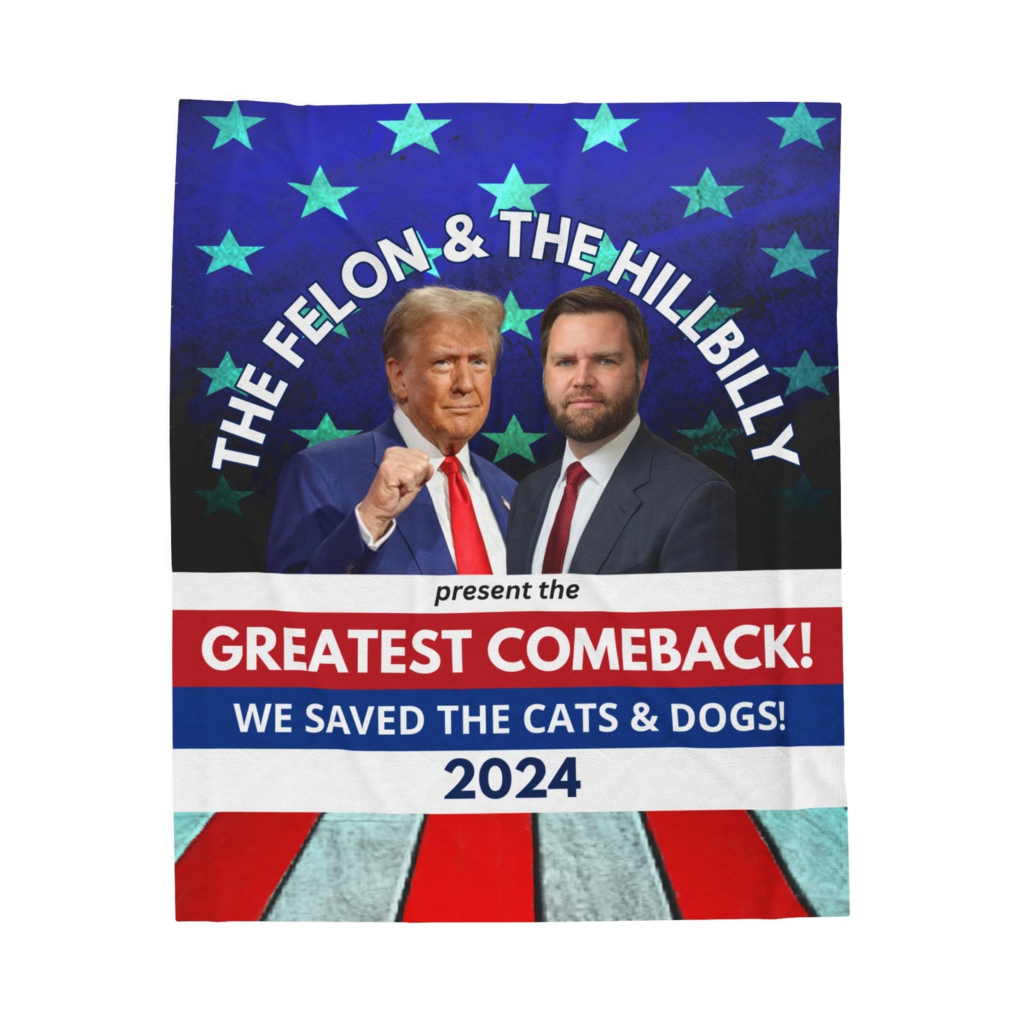 Felon & Hillbilly Greatest Comeback Velveteen Plush Blanket