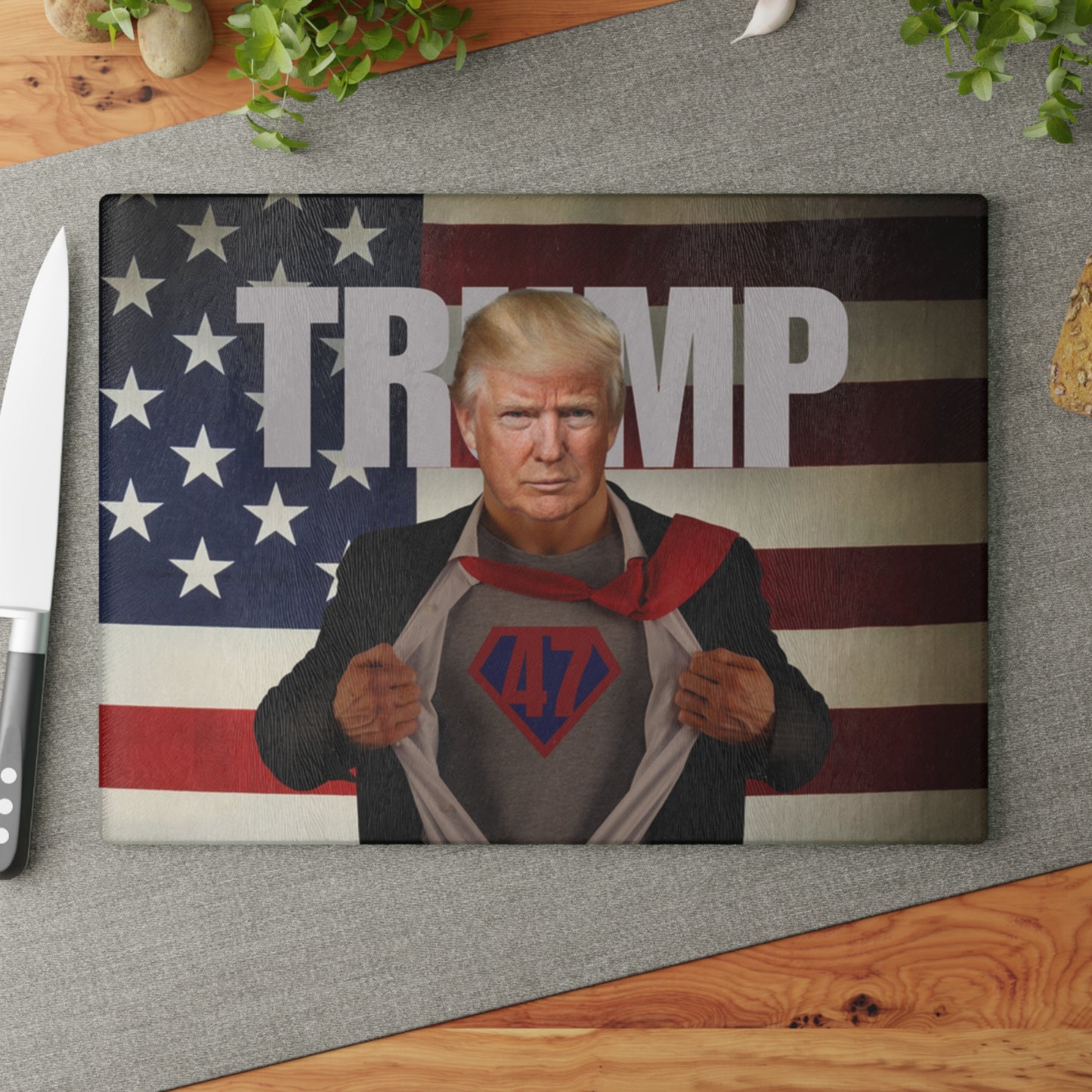 Trump 47 Glass Cutting Board