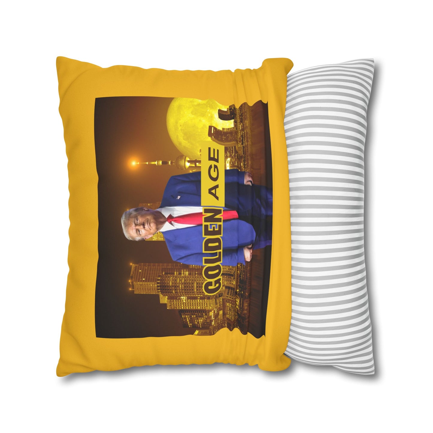 Golden Age Faux Suede Pillowcase - Unique Home Decor for Political Enthusiasts