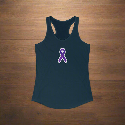 Purple Ribbon Women's Ideal Racerback Tank - Tank Top - Epileptic Al’s Shop