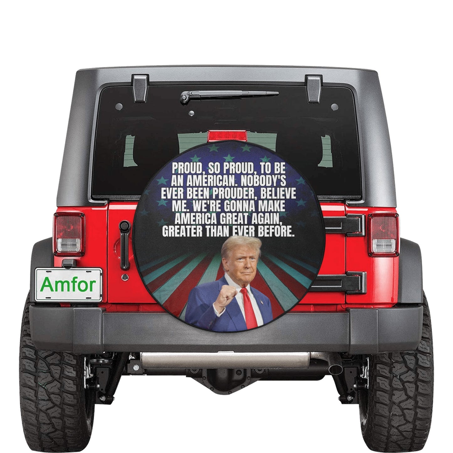 Trump Proud to be American Spare Tire Cover(Medium)(16")