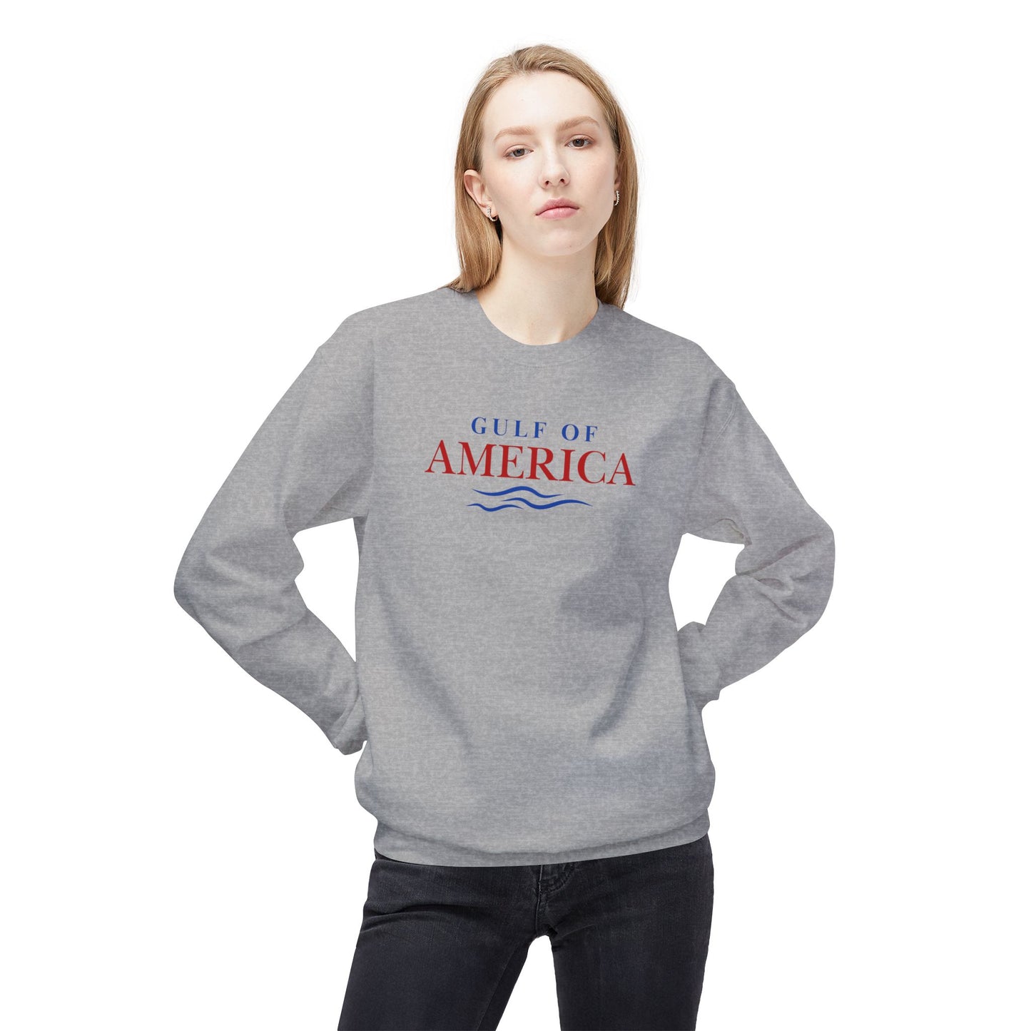 Gulf of America Fleece Sweatshirt - Unisex Midweight Crewneck for Coastal Vibes