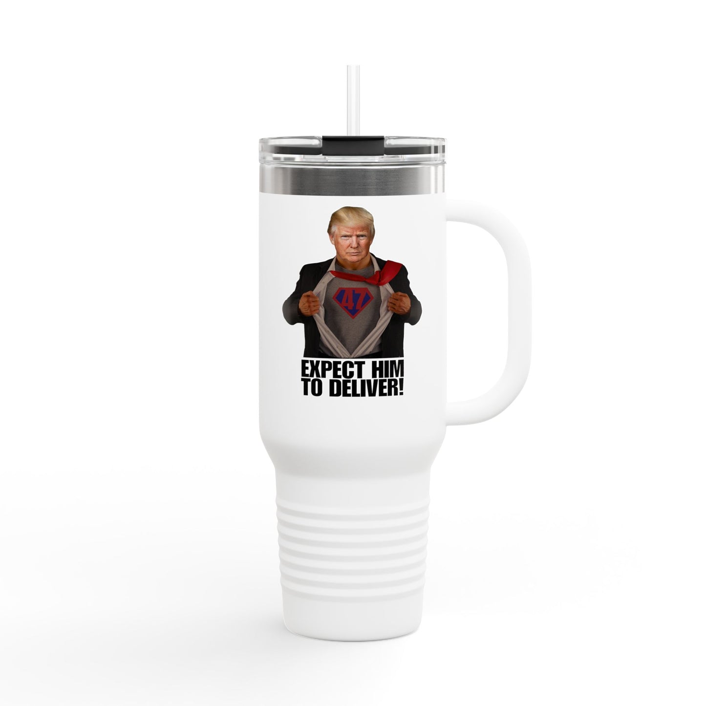 40oz Insulated Travel Mug - "Expect Him to Deliver"