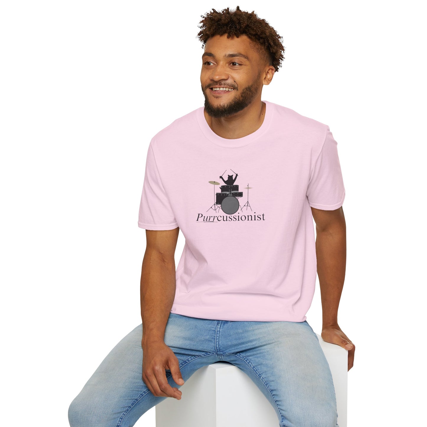 Purrcussionist Unisex Softstyle T-Shirt