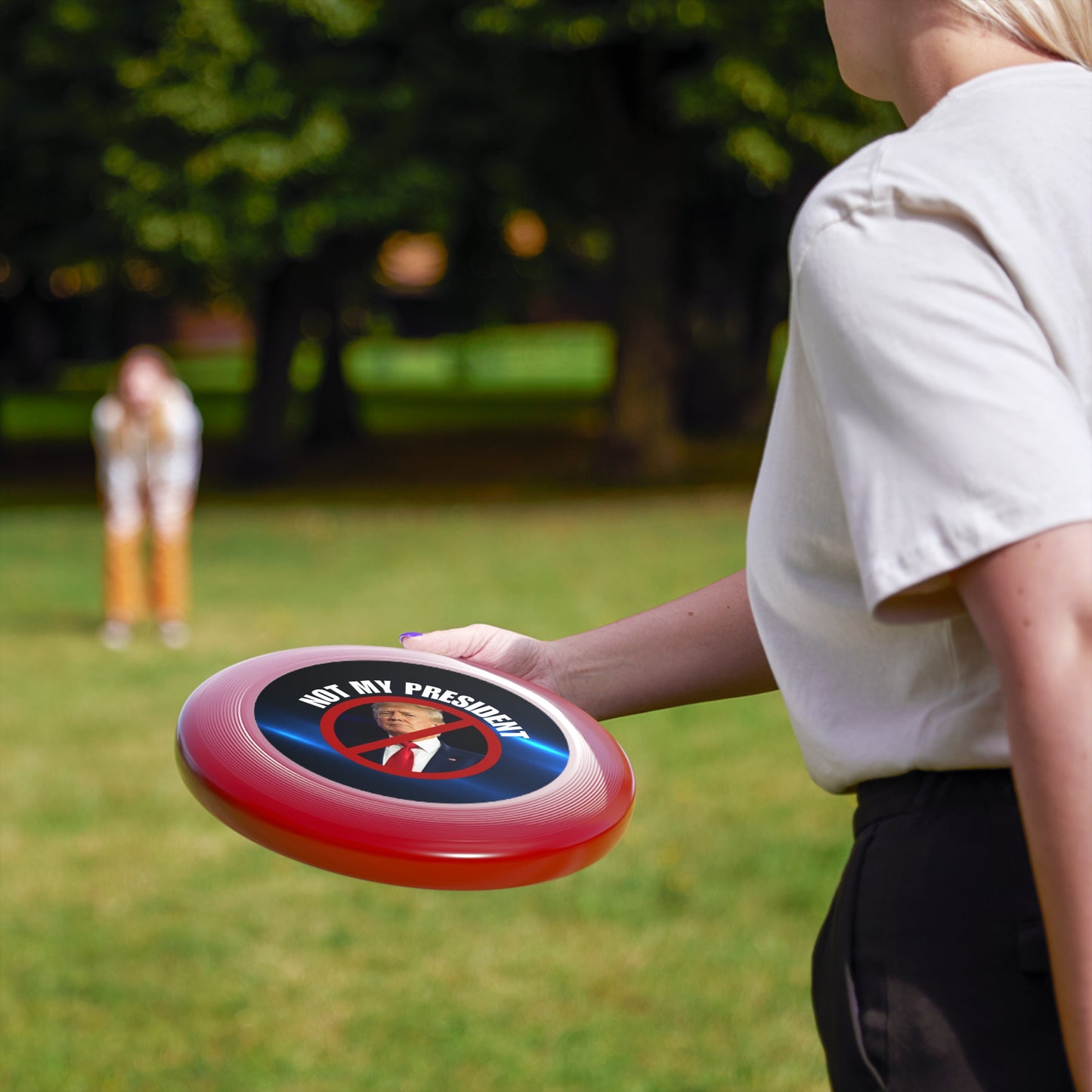 Political Statement Frisbee - 'Not My President' Fun Outdoor Game