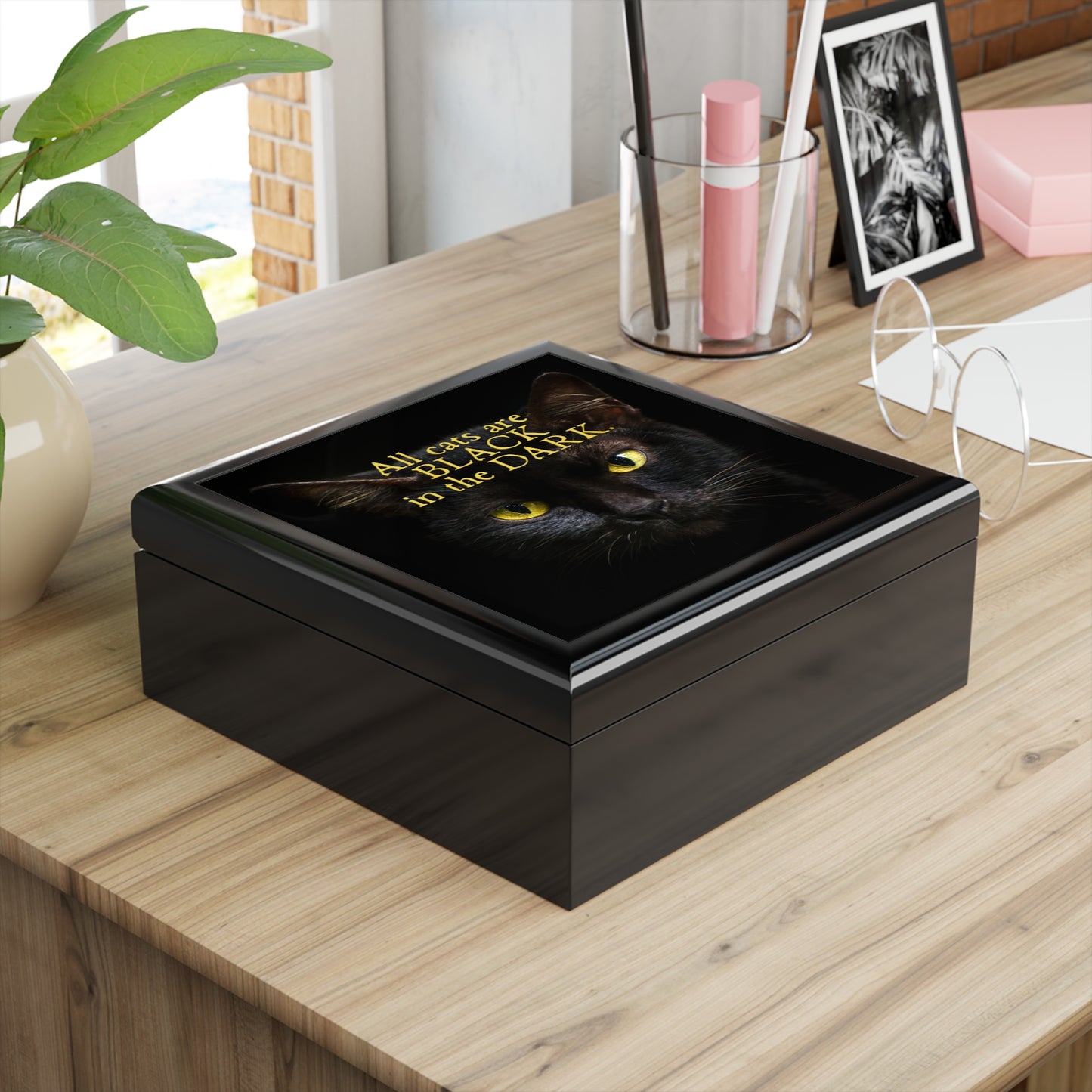 All Cats are Black at Night Jewelry Box