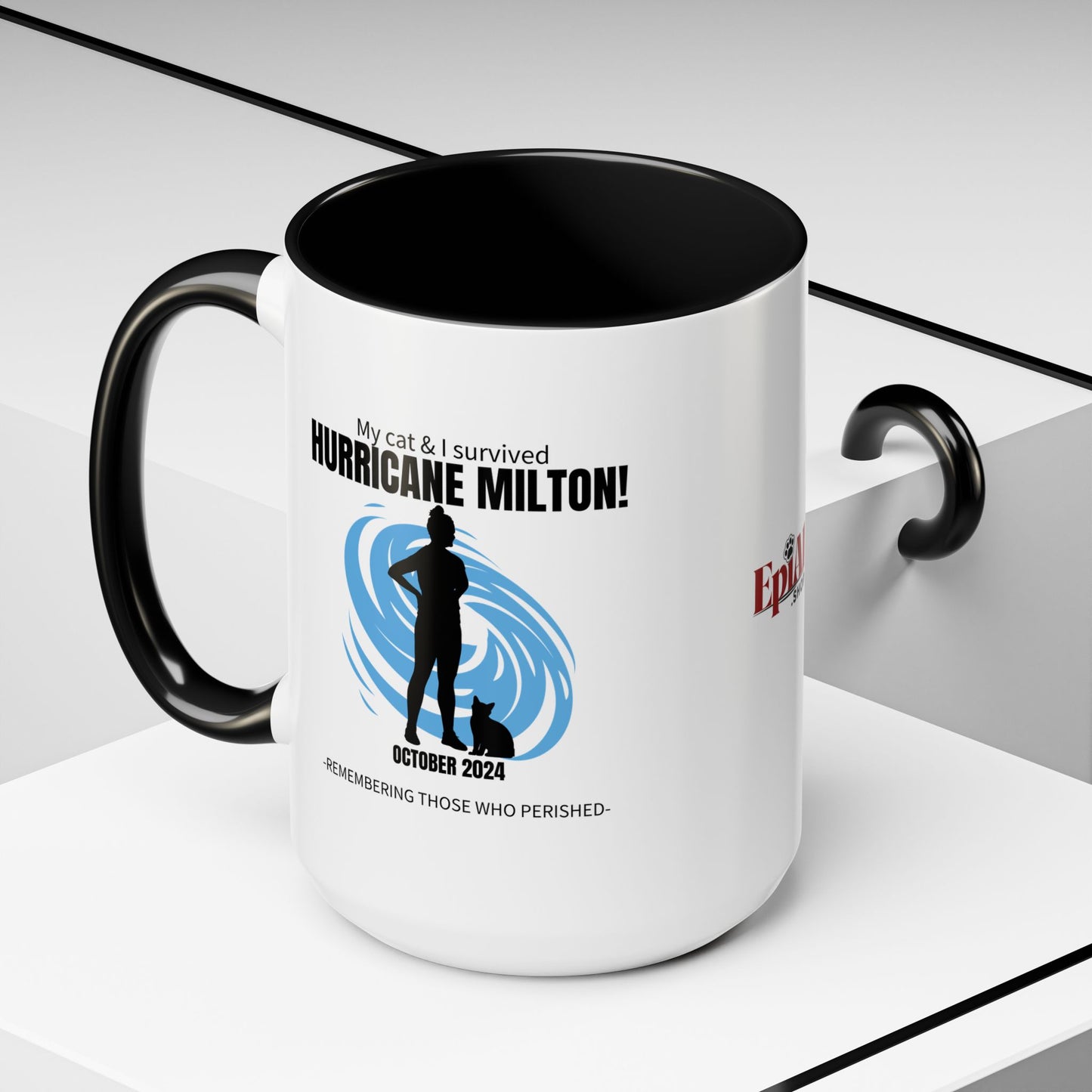 Hurricane Milton Survivor Accent Coffee Mug (11, 15oz)