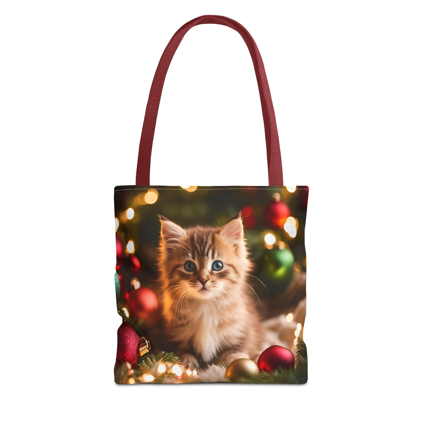 Cute Kitten Christmas Tote Bag