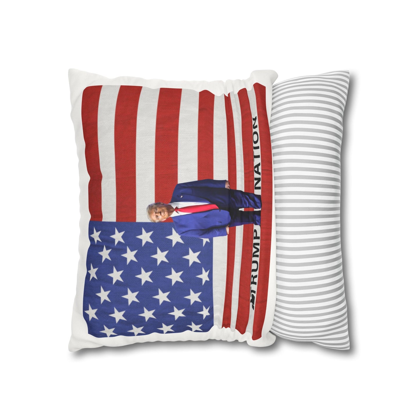 Patriotic Faux Suede Pillowcase – Trump Nation Design