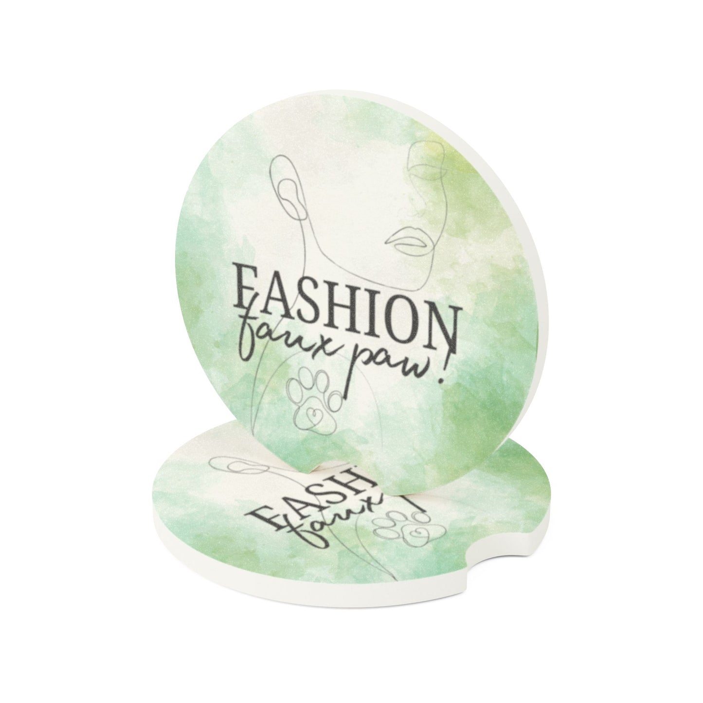 Fashion Faux Paw Soapstone Car Coaster