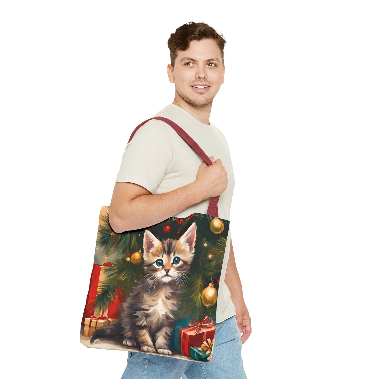 Kittenly Christmas Tote Bag