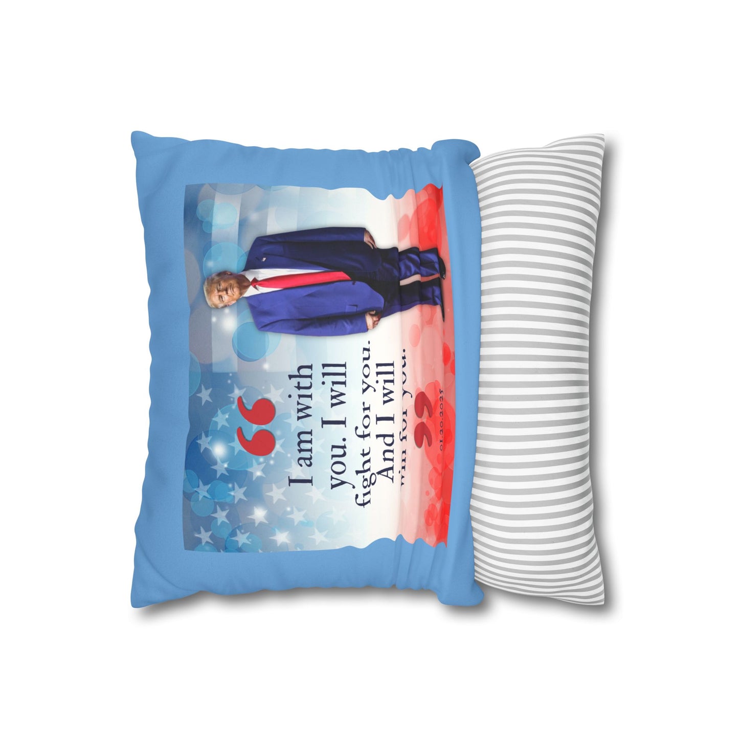 Trump Quote Faux Suede Pillowcase