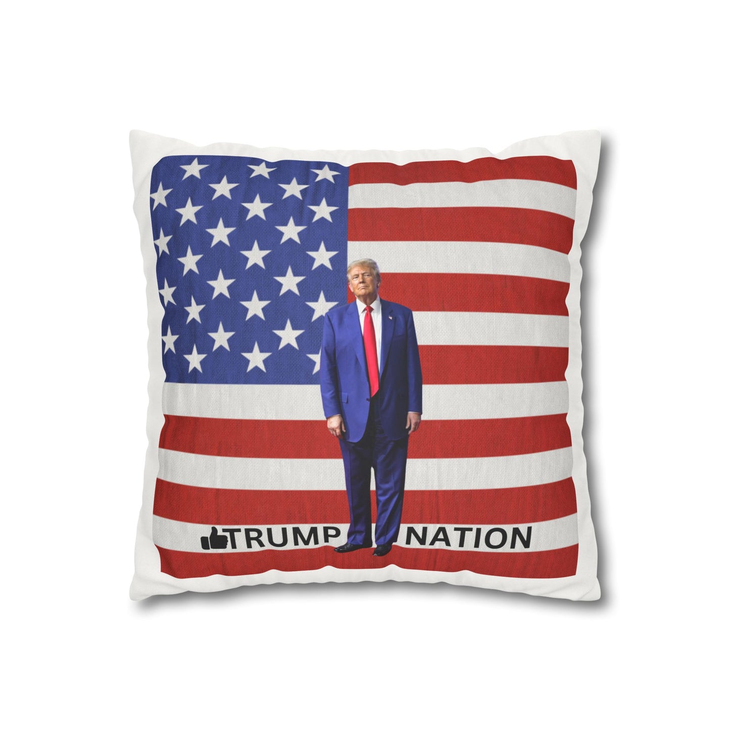 Patriotic Faux Suede Pillowcase – Trump Nation Design