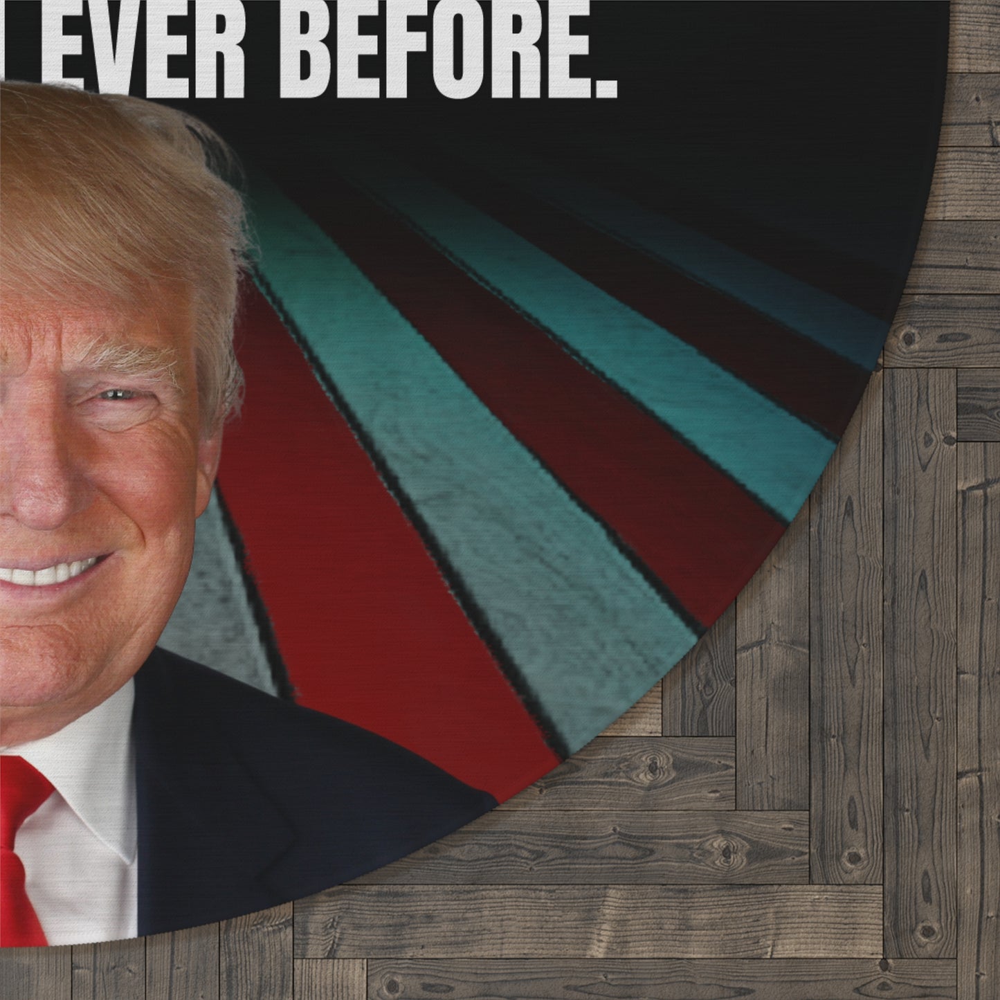 Patriotic Round Rug - 'Make America Great Again' Design