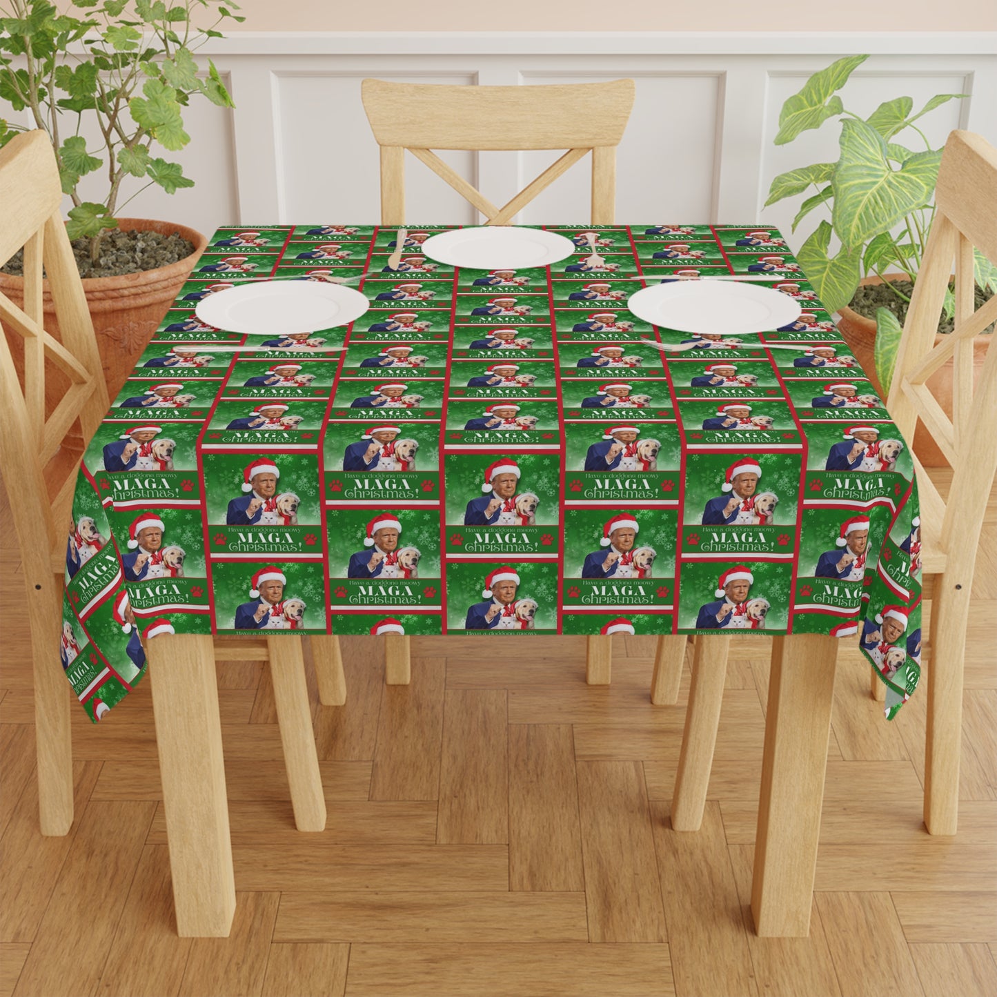 MAGA Christmas Tablecloth