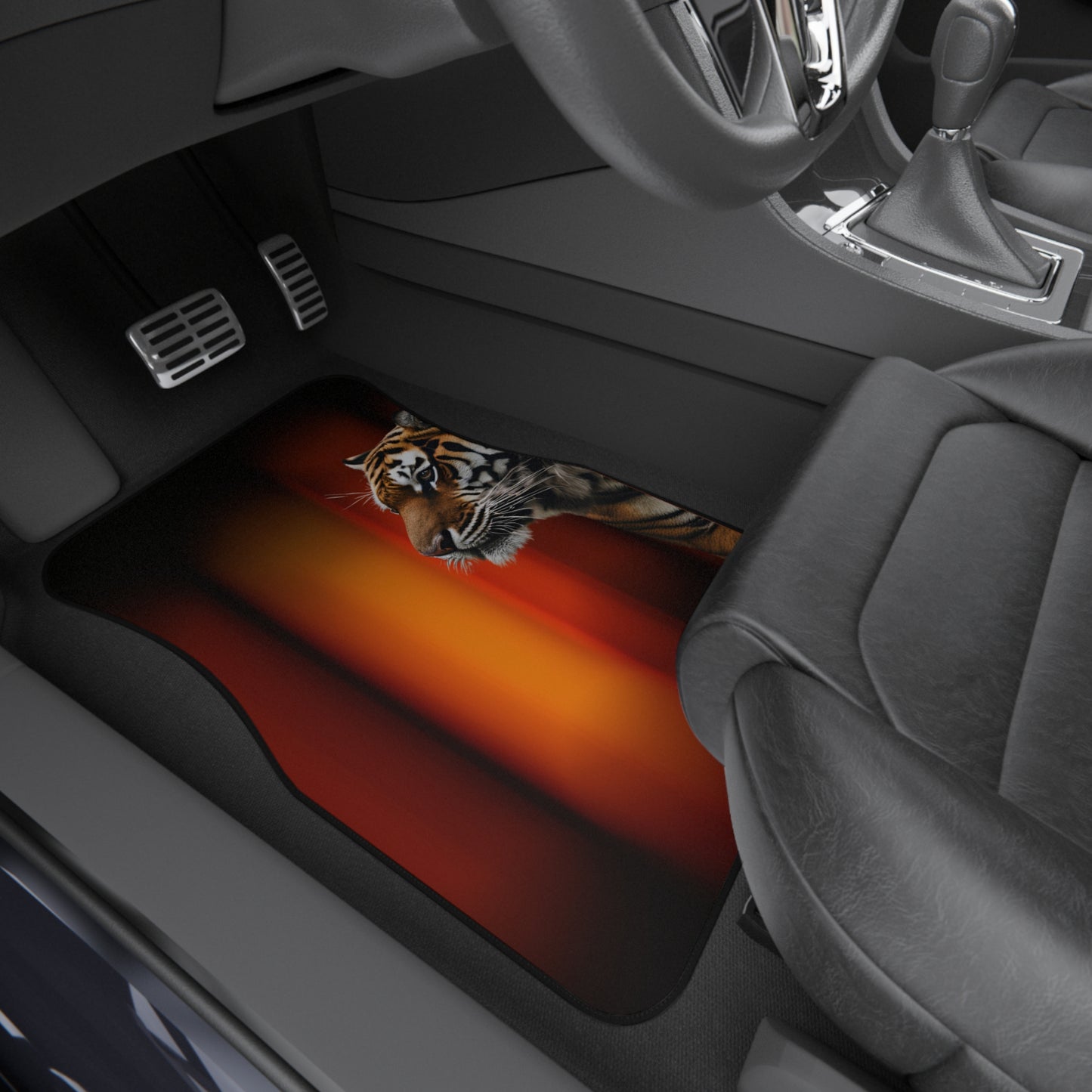 Majestic Tiger Car Mats - Set of 4 | Durable Auto Accessories for Nature Lovers