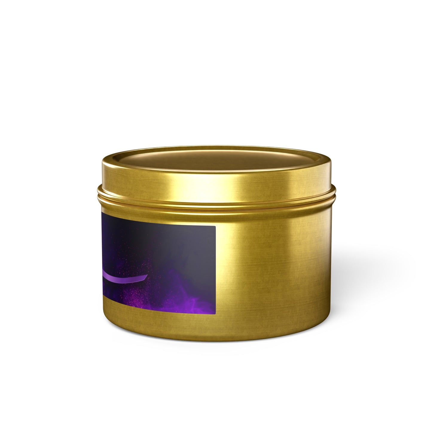 Purple Ribbon Tin Candles