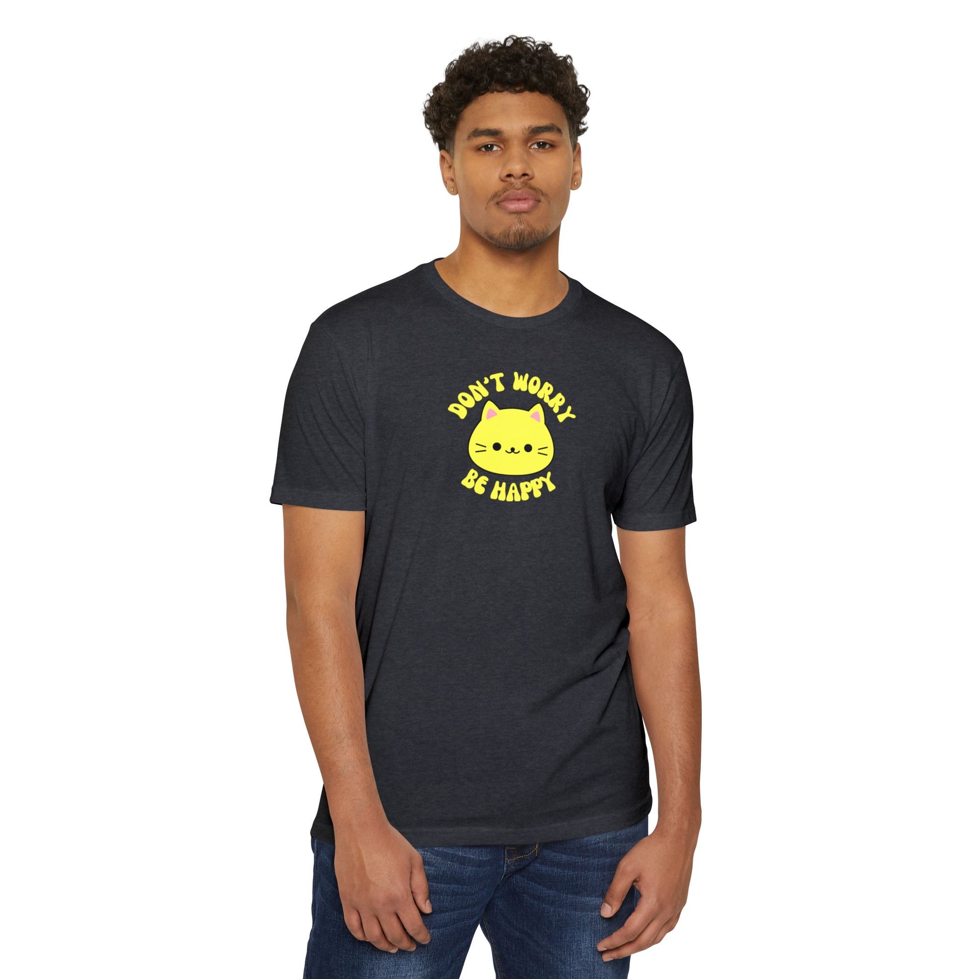 Don't Worry Be Happy Unisex CVC Jersey T - shirt - T - Shirt - Epileptic Al’s Shop