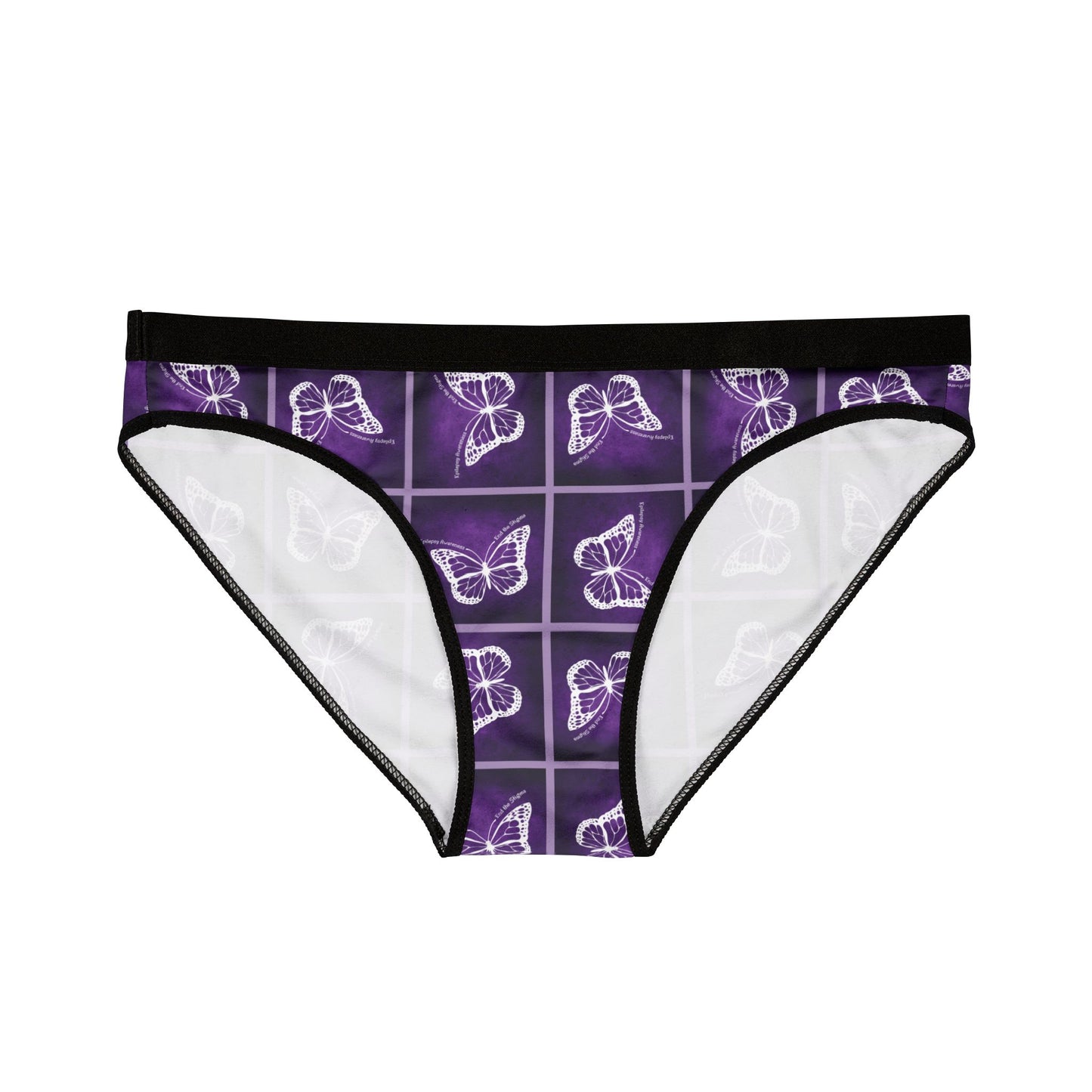 Purple Butterfly Print Women's Underwear - Epilepsy Awareness