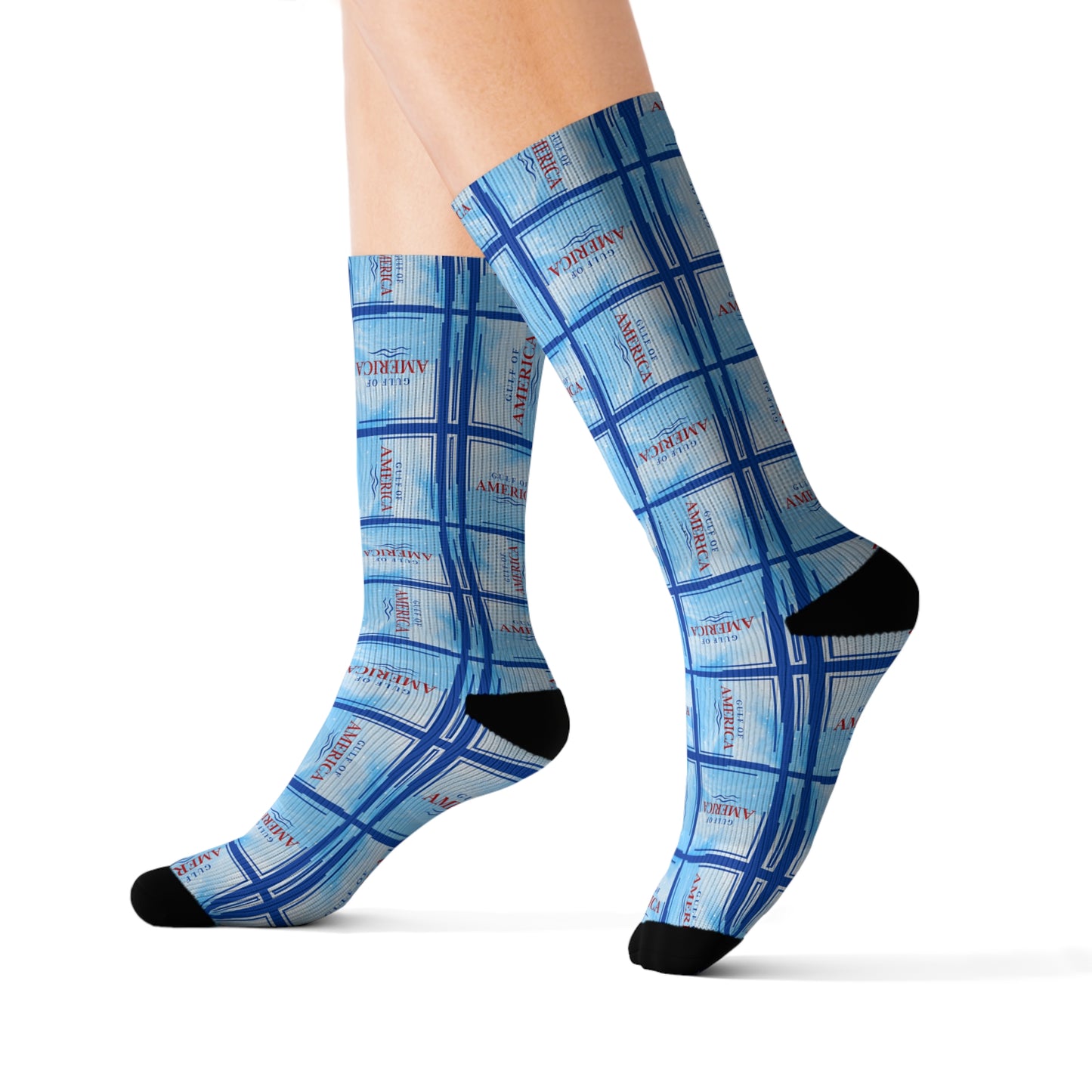 Gulf of America Patterned Sublimation Socks – Trendy and Comfortable