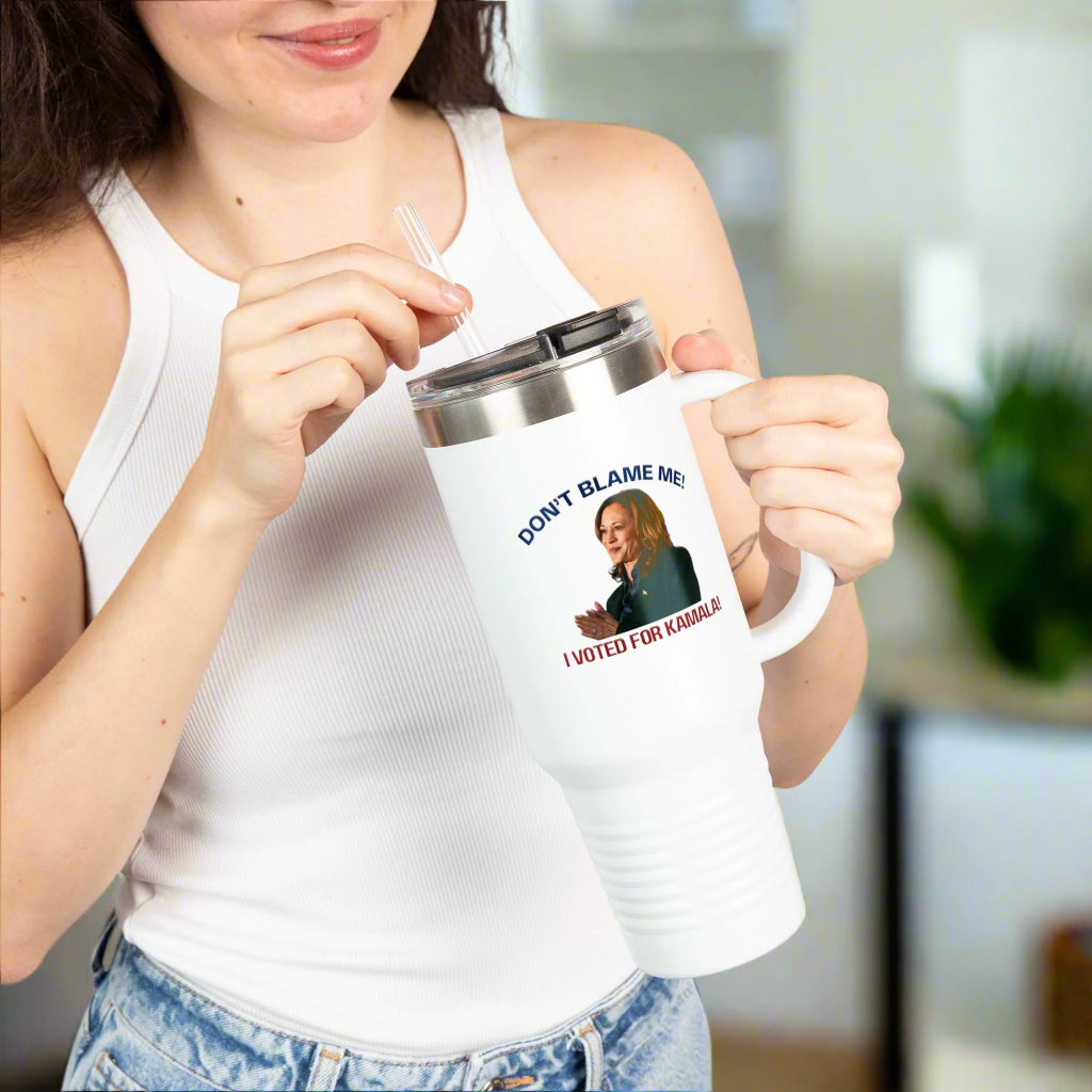 40oz Insulated Travel Mug - 'I Voted for Kamala!'