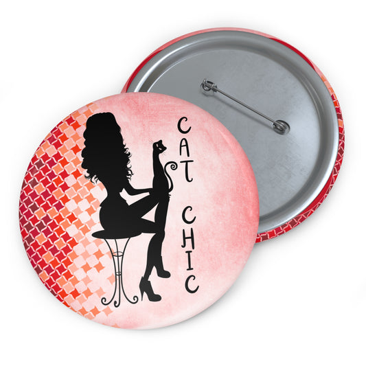 Chic Cat Chic Pin Buttons