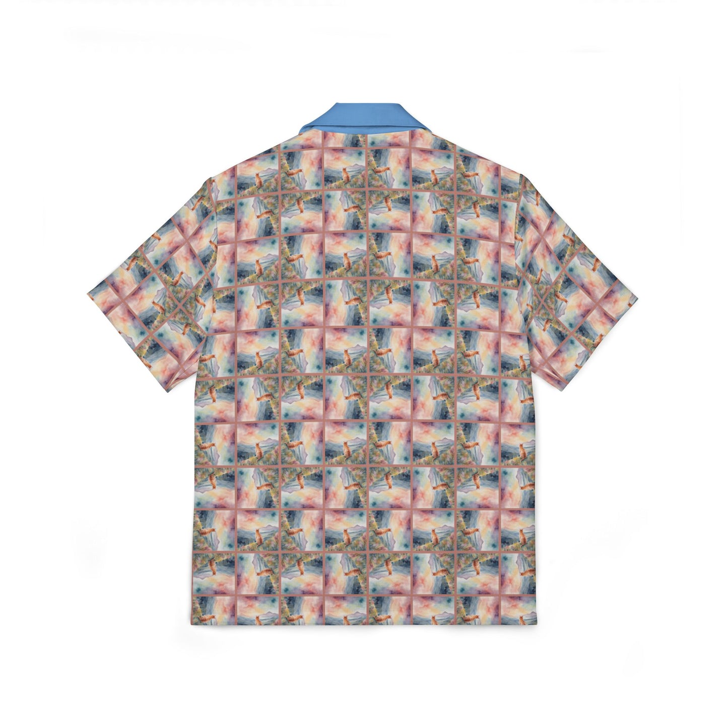 Watercolor Kitties Men's Hawaiian Camp Shirt