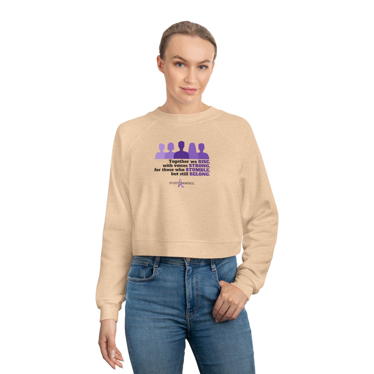 Together We Stand Women's Cropped Fleece Pullover