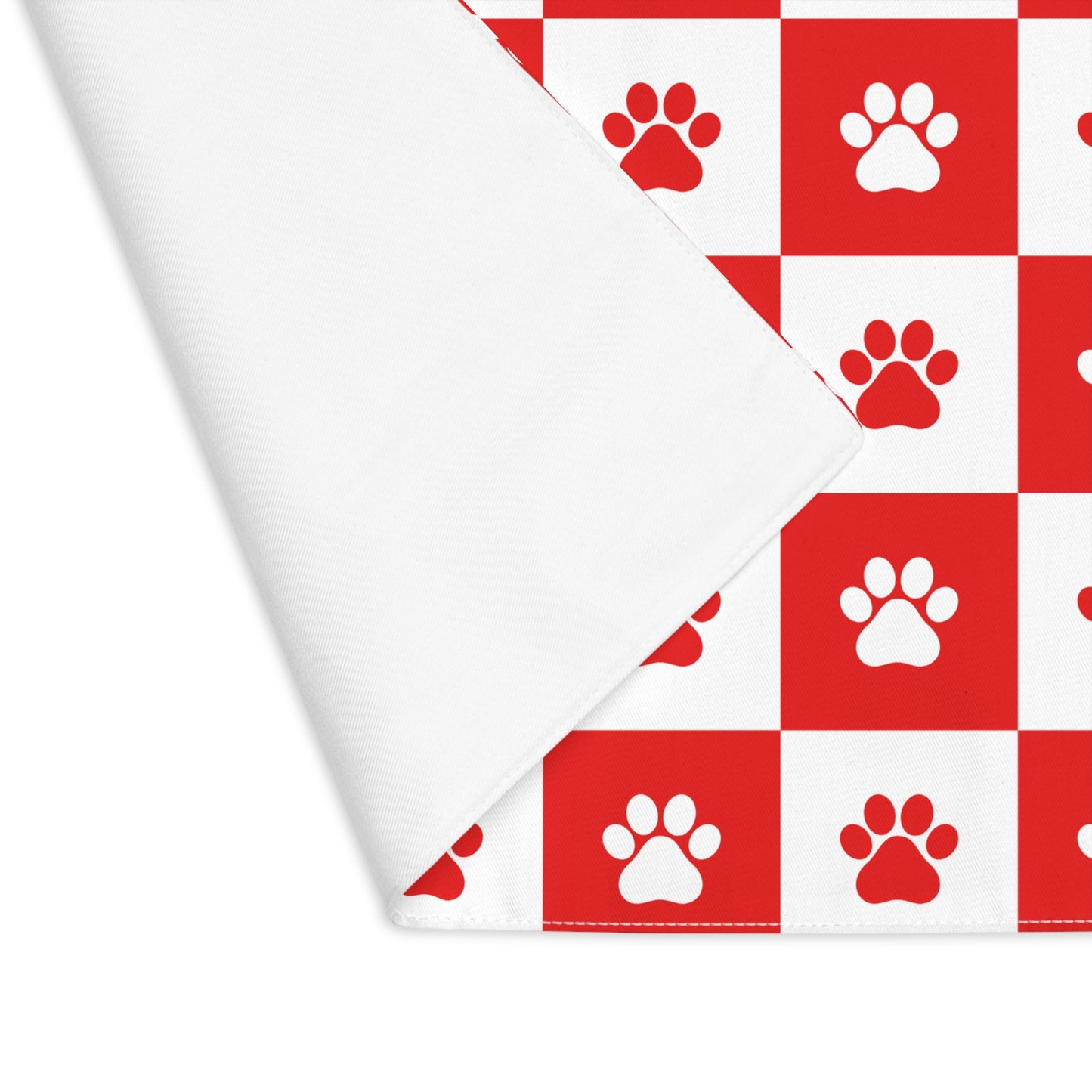 Red & White Paws Placemat, 1pc