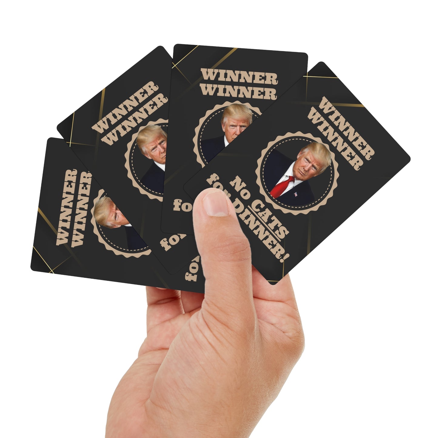 Winner Winner No Cats for Dinner Poker Cards