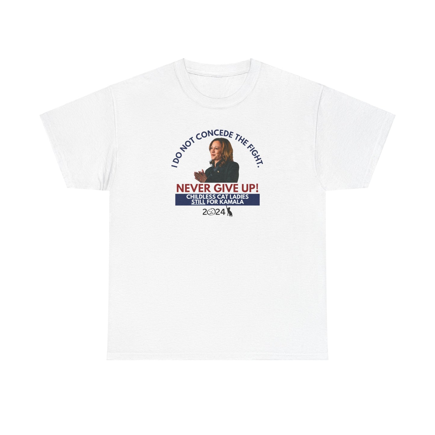 Never Give Up - Kamala Unisex Heavy Cotton Tee