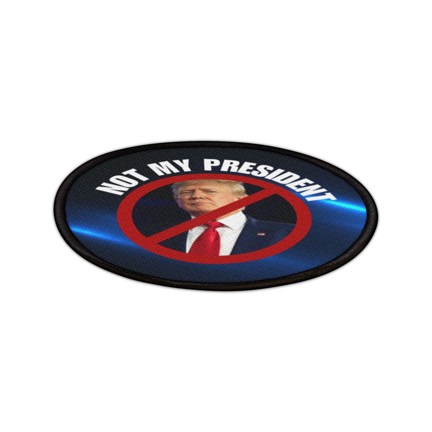 Political Iron-On Patches - "Not My President" Statement Patches for Personal Expression