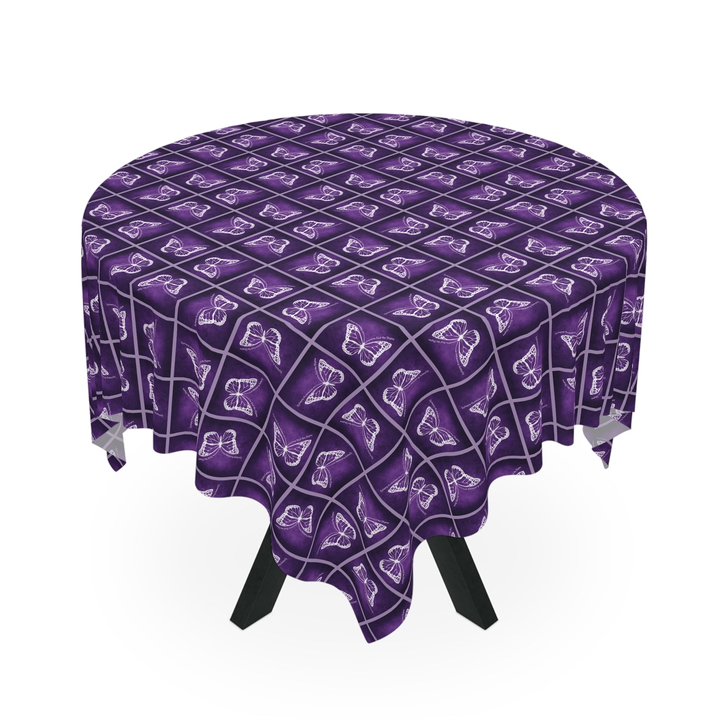 Purple Butterfly Design Purple Tablecloth