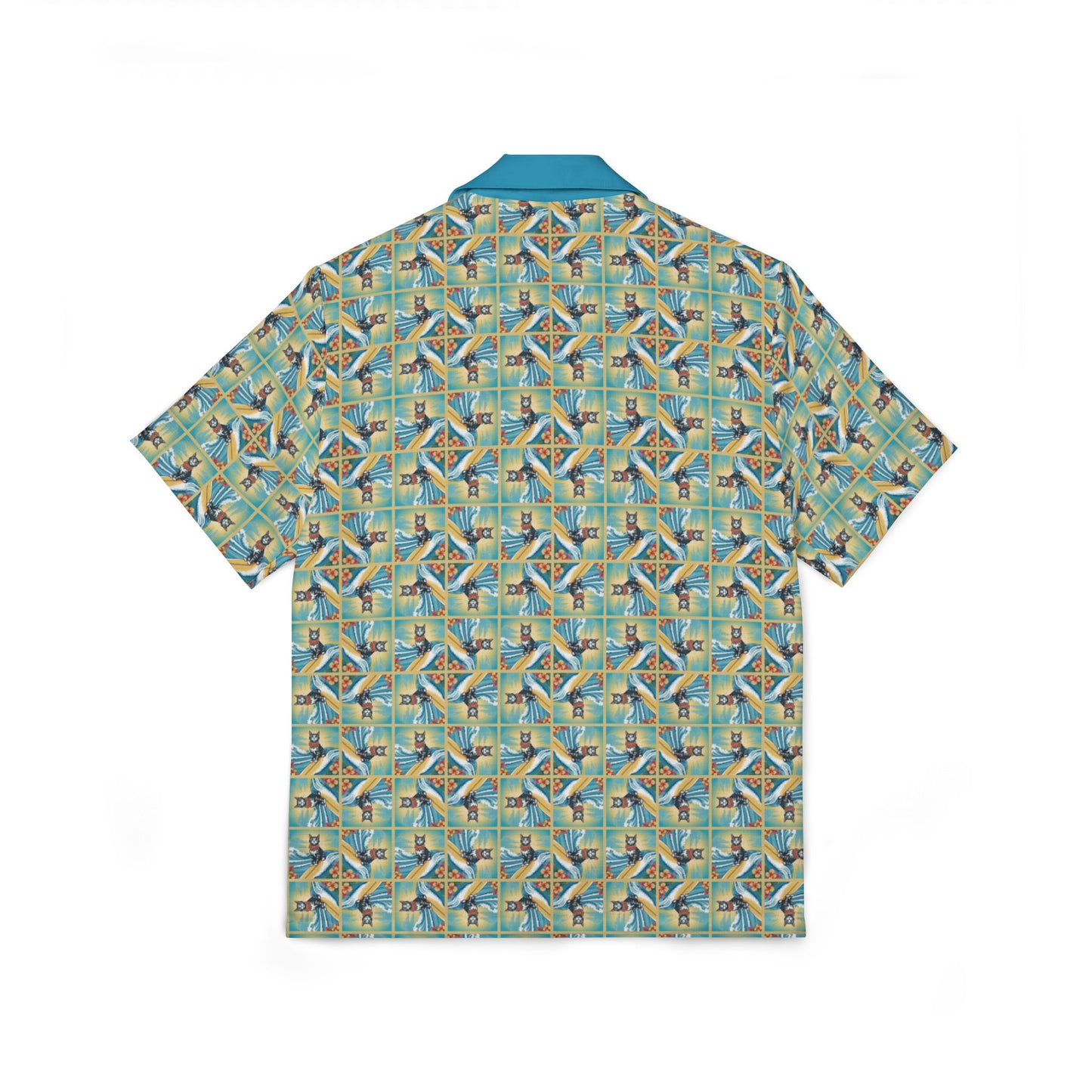 Surfer Kitties Men's Hawaiian Camp Shirt