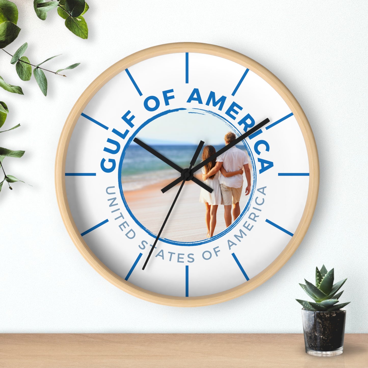 Gulf of America Wall Clock - Coastal Home Decor with Beach Vibes