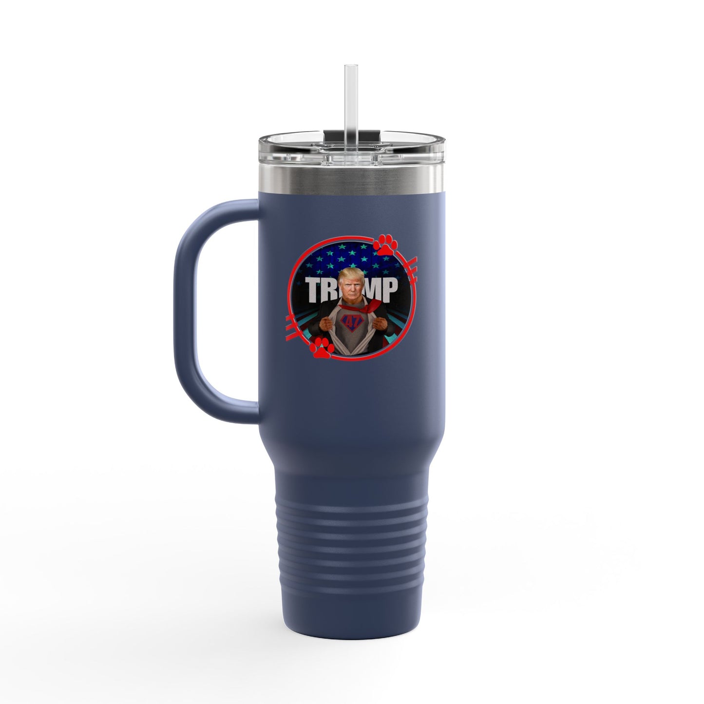 Patriotic Insulated Travel Mug - 40oz with Funny Trump Design