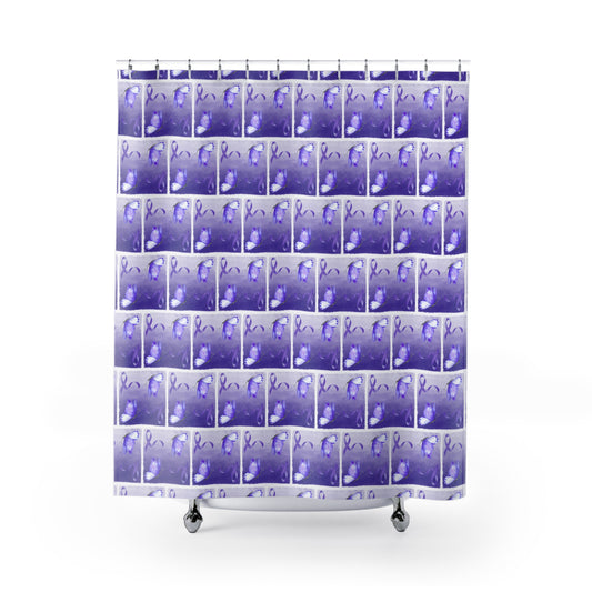 Elegant Butterfly Shower Curtain - Transform Your Bathroom with Purple Decor