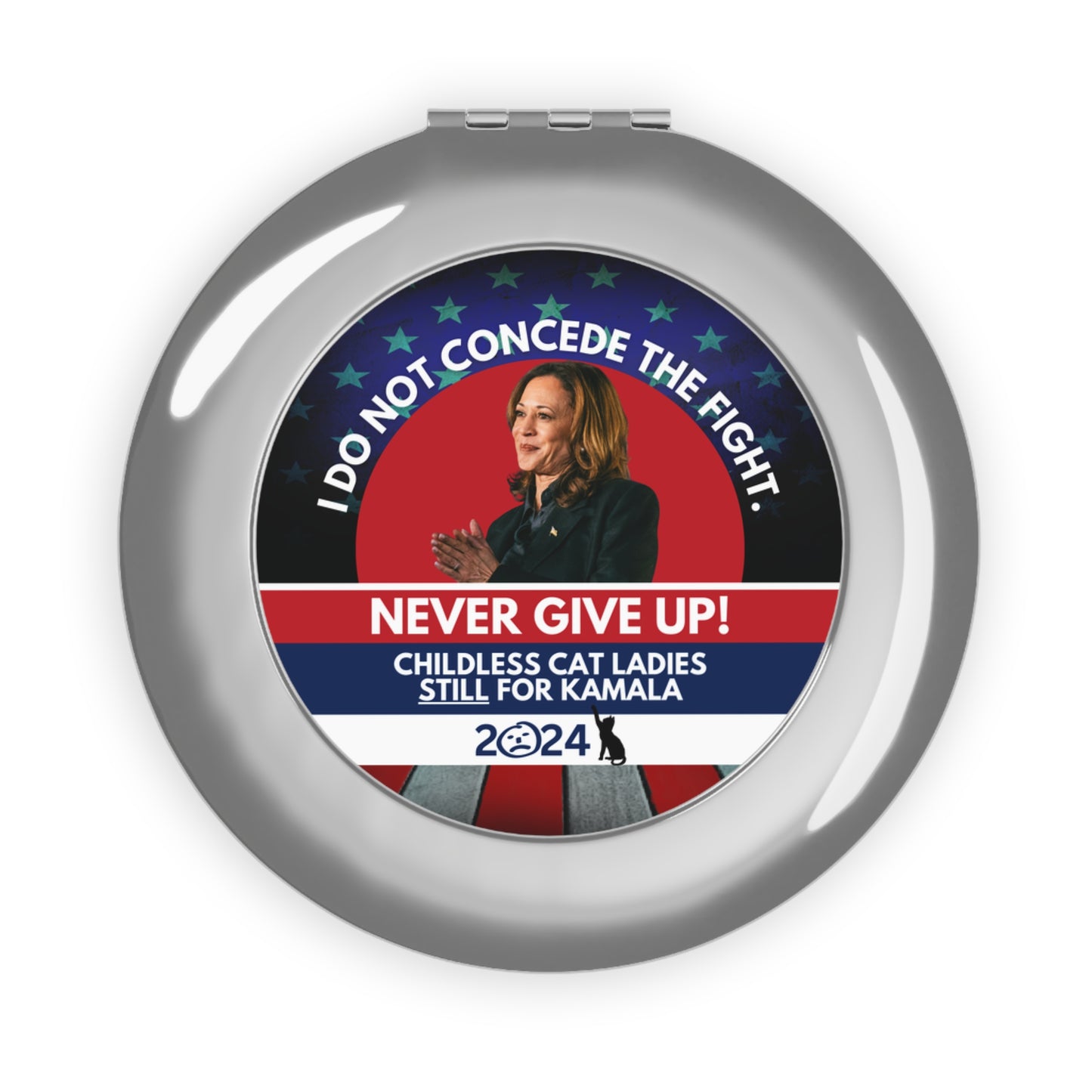 Never Give Up Kamala Compact Travel Mirror