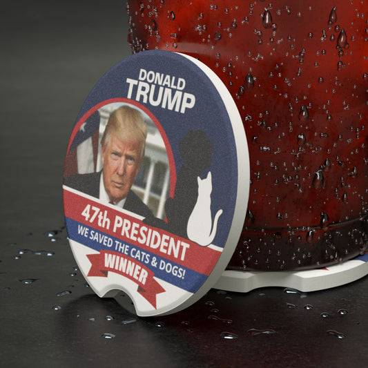 Trump 47th President Soapstone Car Coaster