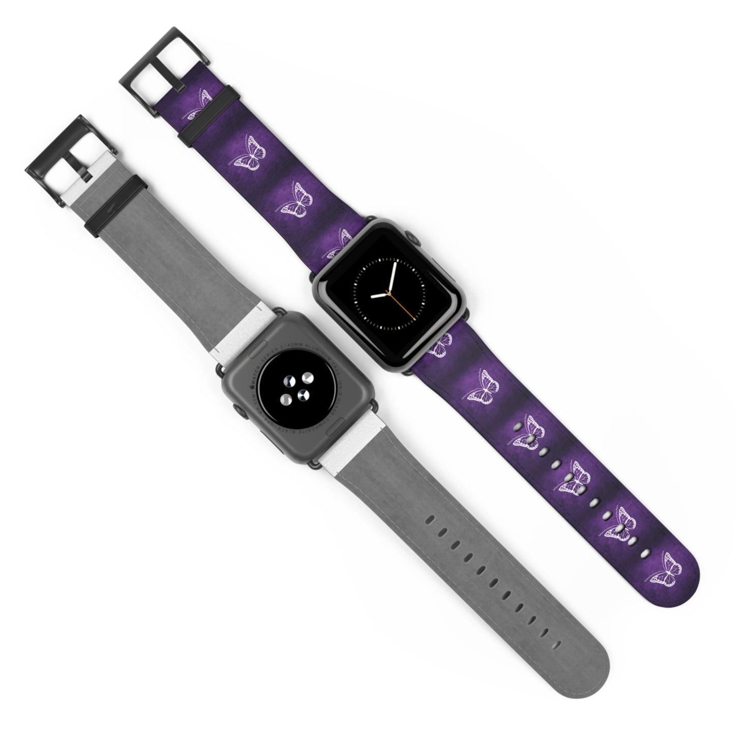 Purple Butterfly Epilepsy Awareness Watch Band