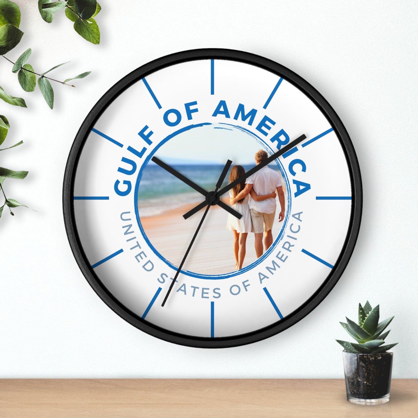 Gulf of America Wall Clock - Coastal Home Decor with Beach Vibes