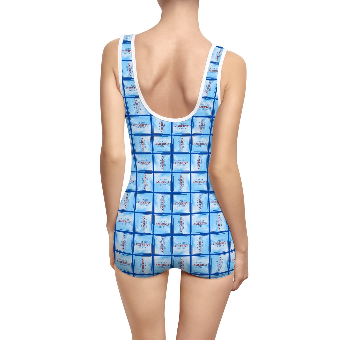 Gulf of America Patterned Women's Vintage Swimsuit