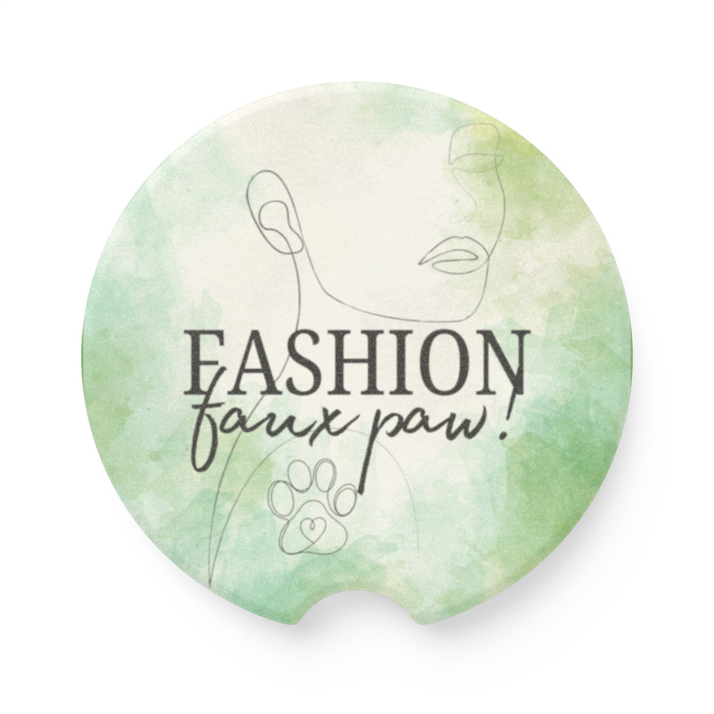 Fashion Faux Paw Soapstone Car Coaster