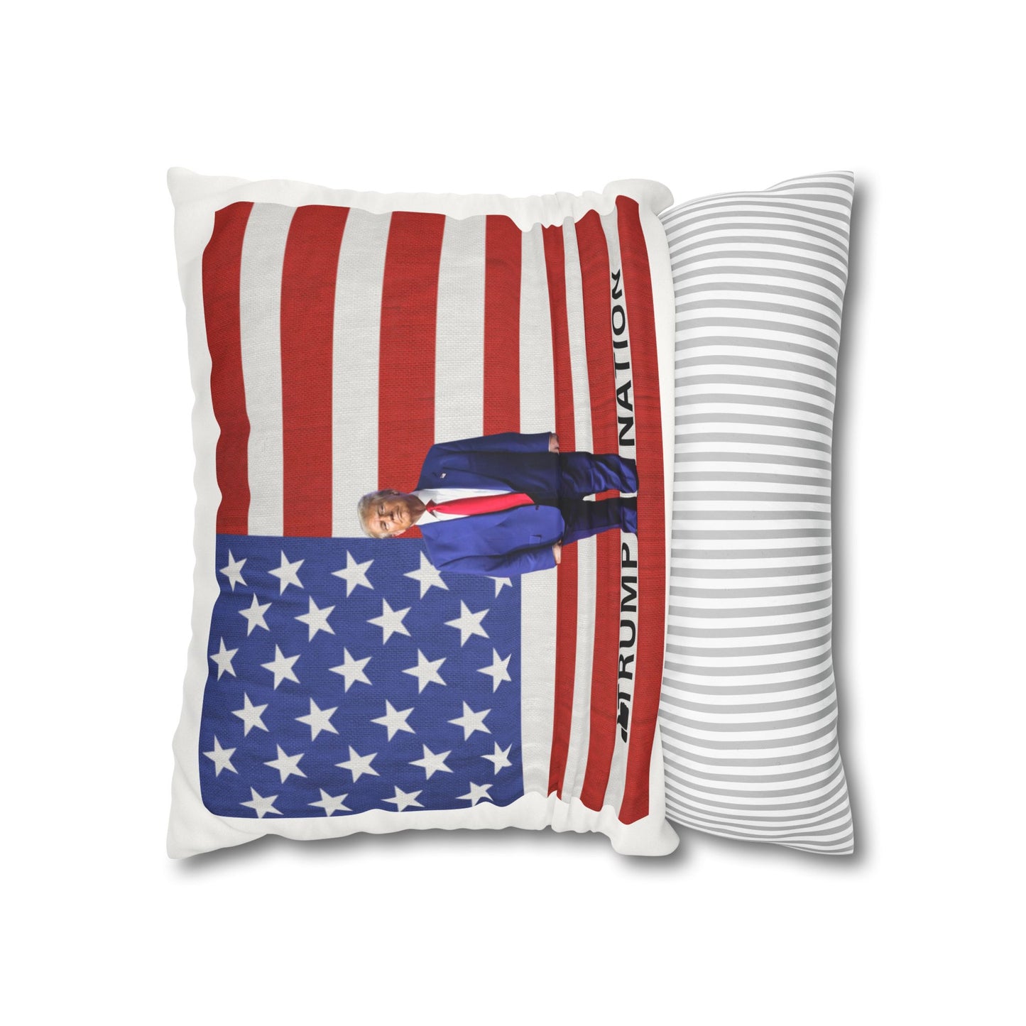 Patriotic Faux Suede Pillowcase – Trump Nation Design