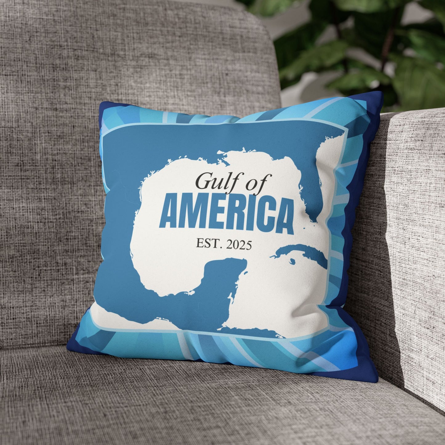 Gulf of America Faux Suede Pillowcase