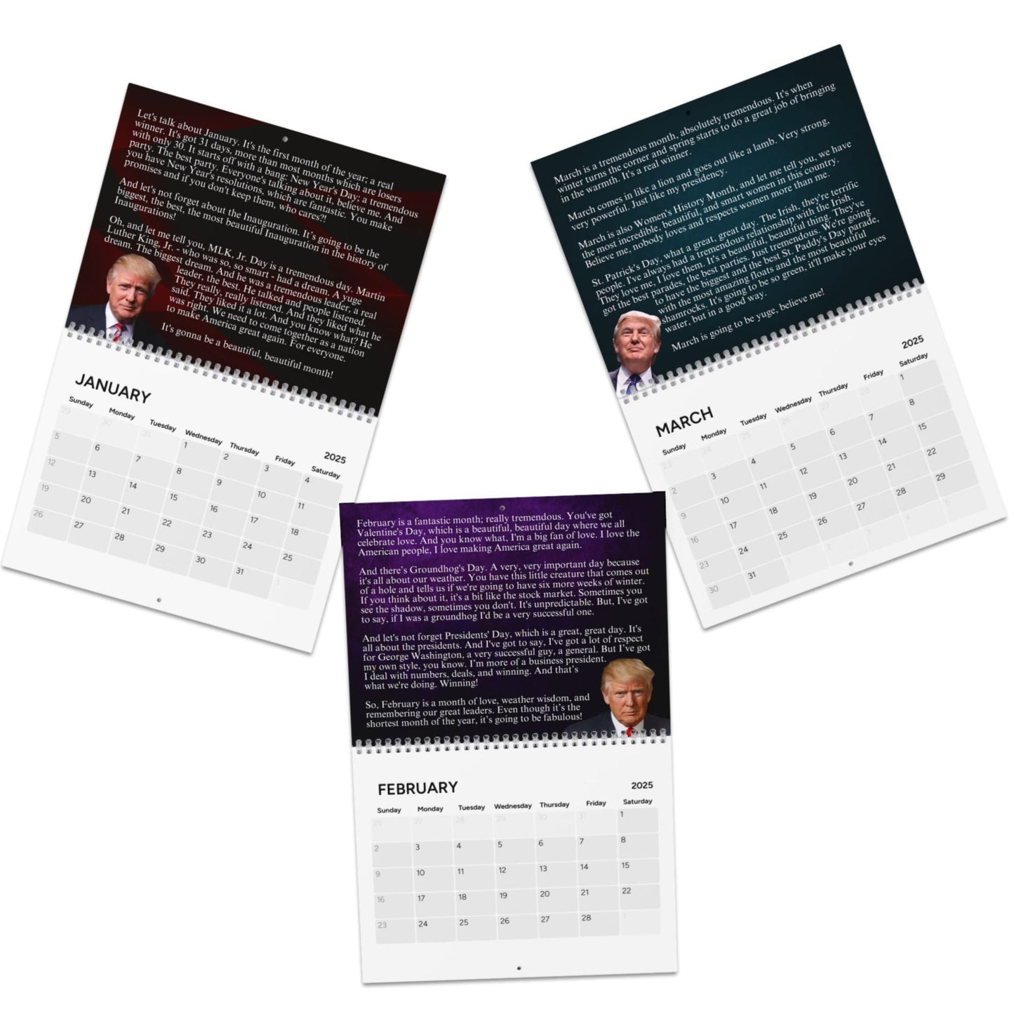 Trump's Month-by-Month Calendar (2025)