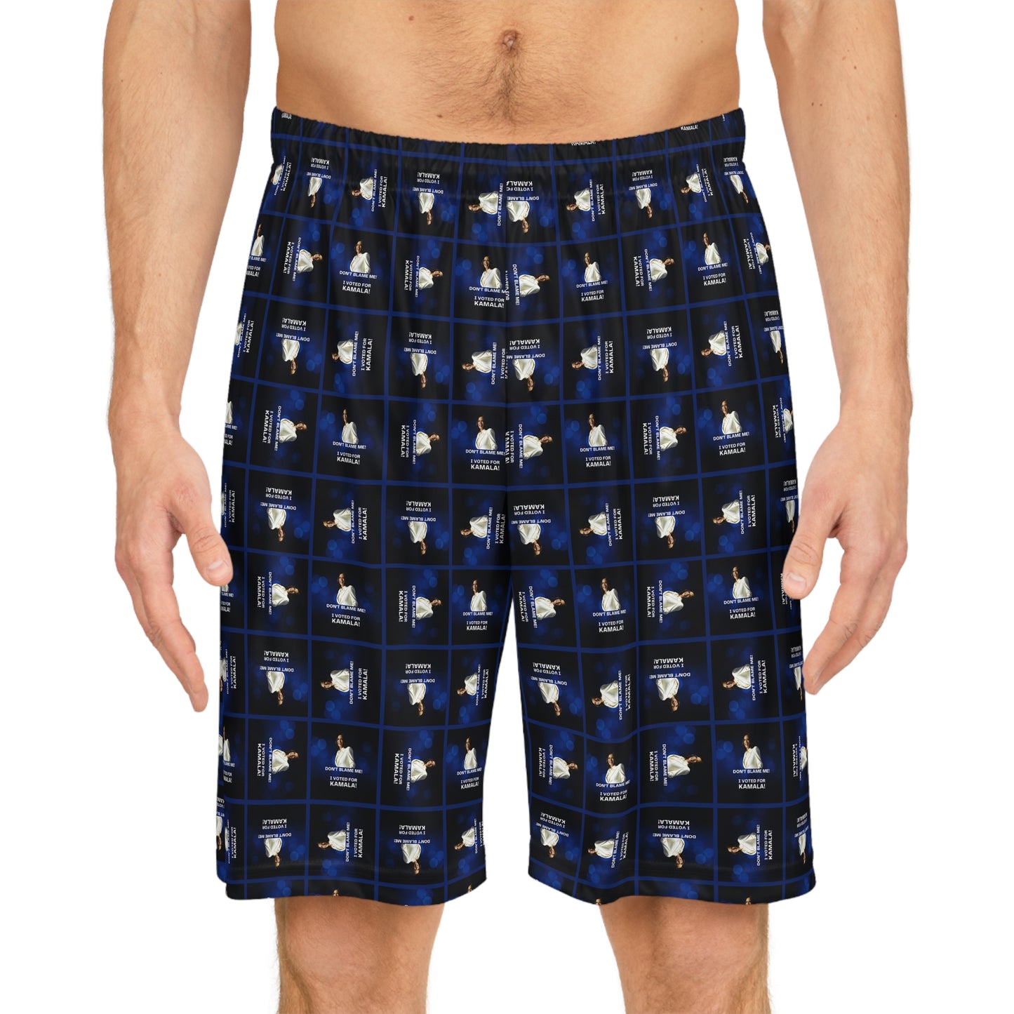 Stylish Basketball Shorts with Voted for Kamala Pattern